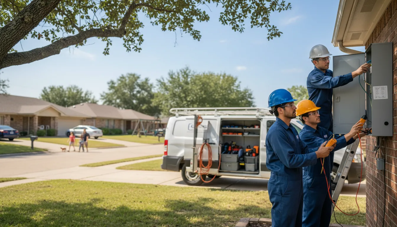 Certified electrician providing emergency electrical services in West Columbia, TX